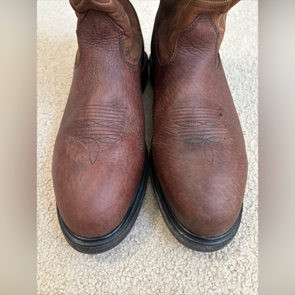 Red Wing Pecos Boots 2201 Pull On Cowboy Work Boot Steel Toe Brown Men's Sz 13 D - Picture 3 of 12